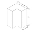 CNC Concord Richmond Stone 24" W X 36" H Square Corner Wall Cabinet