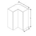 CNC Classic Milano Polar White 24" W X 36" H Square Corner Wall Cabinet