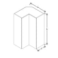 CNC Classic Broadway Silver Birch 24" W X 42" H Square Corner Wall Cabinet
