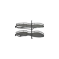 Eurocraft Dark Oak - Accessories - 2 Tier Swing Tray Blind Organizer Right Handed Open Right Handed Open
