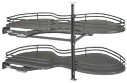 Eurocraft Cashmere HG - Accessories - 2 Tier Swing Tray Blind Organizer Left Handed Open Left Handed Open