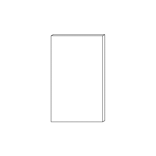 Eurocraft Blanco HG - Matching Panel - 25"W X 3/4"D X 96"H Four Side Finished