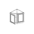 BEC24 - Assembled Cream White Shaker - BASE END CABINET 24" - 24" X 34 1/2" X 24"