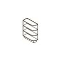 BES09 - Assembled Smoky Gray Double Shaker - BASE END SHELF 09" - 9" X 34 1/2" X 24"