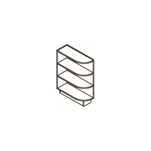 BES09 - Assembled Toffee Shaker - BASE END SHELF 09" - 9" X 34 1/2" X 24"