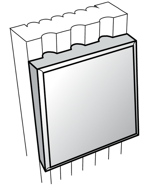 BLOCK - RTA Newport Raised Panel - BLOCK 3" X 4" - 3" x 4" X 3/8"