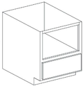 Eurocraft Matte Gray - Microwave Base Cabinet - 30"W X 34 1/2"H X 24"D