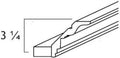 CCM8 - Assembled Smoky Gray Double Shaker - CLASSIC CROWN MOLDING 3 1/4" X 96" - 3 1/4" x 3 1/4" x 96Ó