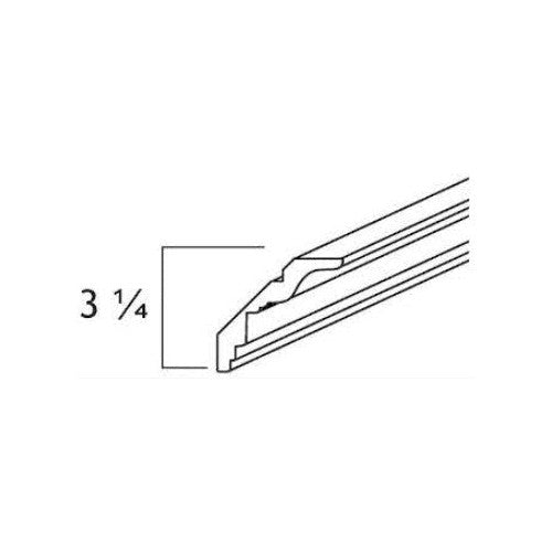 CM8 - Assembled Toffee Shaker - CROWN MOLDING 3 1/4" X 96" - 3 1/4" x 3/4" Xx96"