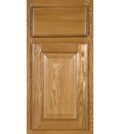 CNC Bedford Country Oak Honey 36" W Diagonal Corner Sink Front
