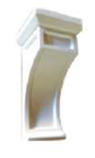 CORBEL-42 - Assembled Smoky Gray Double Shaker - CORBEL 2 3/4" X 8 1/4" X 2 3/4" - 2 3/4" x 2 3/4" x 8 1/4"