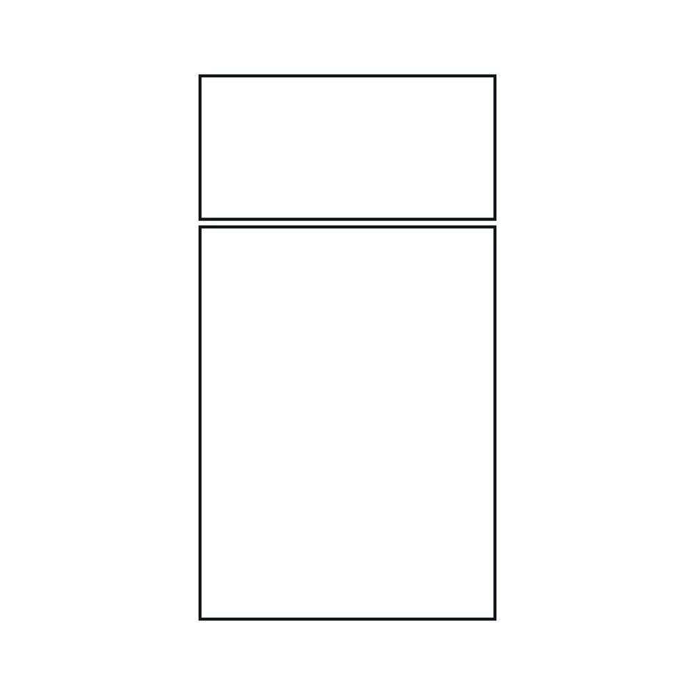 Fabuwood Siena flat door style, slab drawer front and slab door