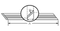 FFE396 - Assembled Ebony Shaker - FLUTED FILLER EXTENSION 3" X 96" - 5" X 3/4" X 96"