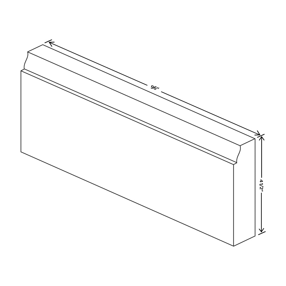 Fabuwood Allure Fusion Izel Blue 96" W X 5 1/2" H X 3/4" D Base Board Molding