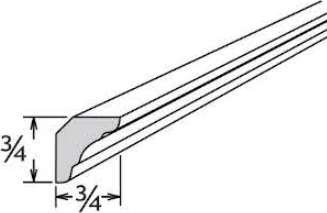 ICM8 - Assembled Smoky Gray Double Shaker - INSIDE CORNER MOLDING 3/4" X 3/4" X 96" - 3/4" x3 /4" x 96"