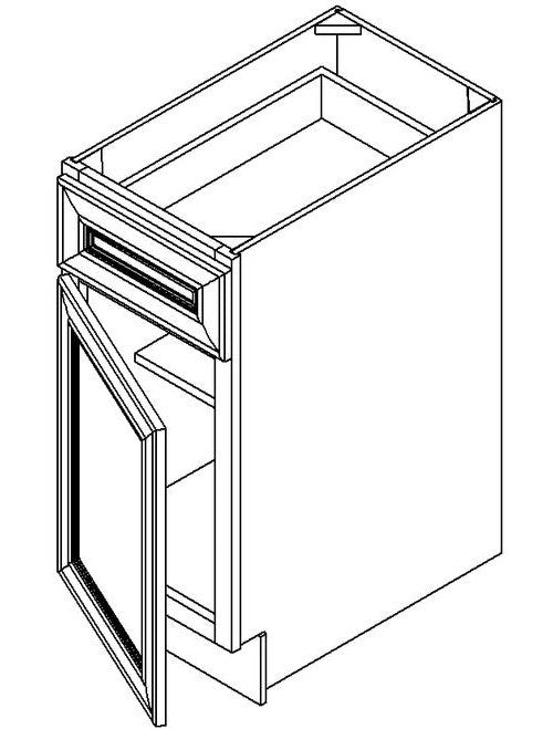 B18 - Assembled Sterling Gray Shaker - Base Cabinet