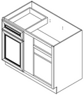 BBC39 - Assembled Aria Blue Shaker - Base Blind Cabinet