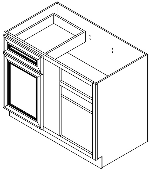 BBC42 - Assembled Sterling Shaker - Base Blind Cabinet