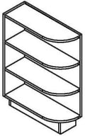 BES09 - Assembled Sterling Shaker - Base End Shelf