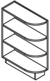 BES09 - Assembled Sterling Shaker - Base End Shelf