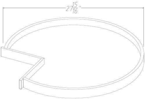 BLSTRAY - Assembled Sterling Shaker - Base Wooden Lazy Susan Trays