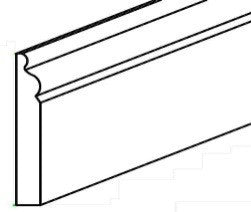 BM8 - Assembled Aria Blue Shaker - Base Board Molding
