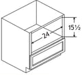 BMC27 - Assembled Aria Blue Shaker - Base Blind in Microwave Cabinet