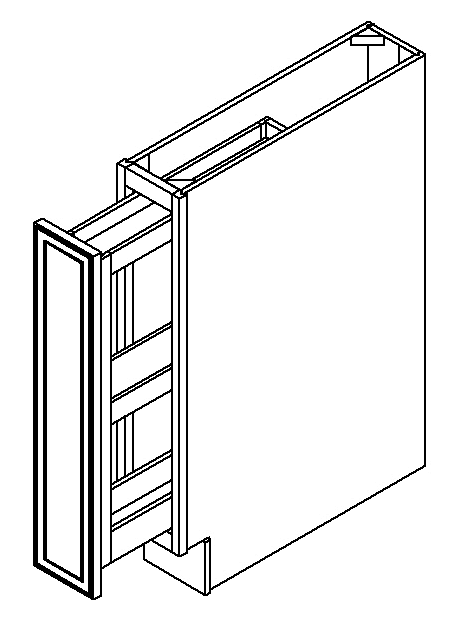 BSR09 - Assembled Sterling Shaker - Base Spice Rack Cabinet