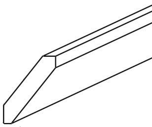 CM8-S - Assembled Aria Blue Shaker - Shaker Angled Crown Molding