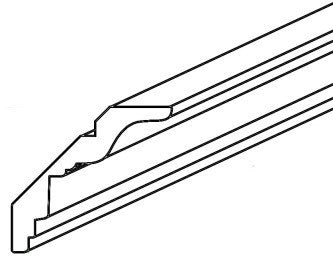CM8 - Assembled Aria Blue Shaker - Crown Molding
