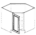 CSB36 - Assembled Soda Shaker - Diagonal Corner Base Cabinet