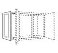 D1830 - Assembled Dove White Shaker - Dummy Decorative Door Panel