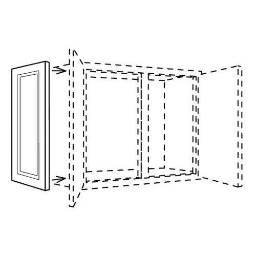 D1830 - Assembled Aria Blue Shaker - Dummy Decorative Door Panel