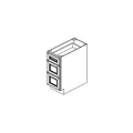 DB21-3 - Assembled Aria Blue Shaker - 3-Drawer Base Cabinet