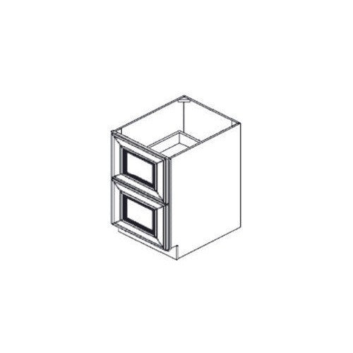 DB30-2 - Assembled Dove White Shaker - 2-Drawer Base Cabinet