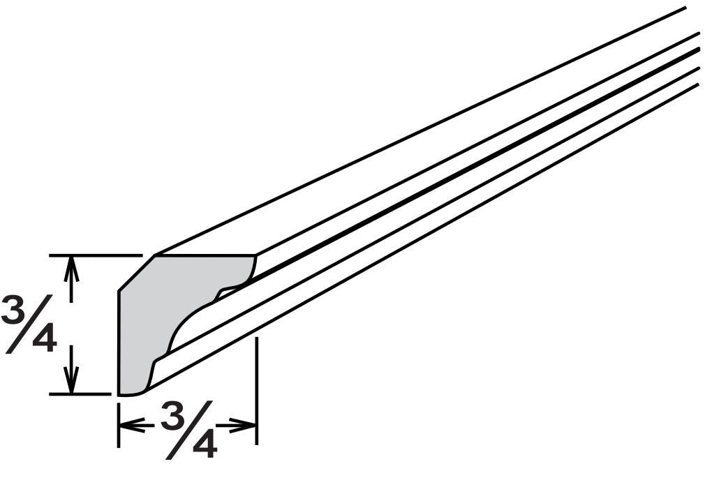ICM8 - RTA Avalon Raised Panel - Decorative Inside Corner Molding