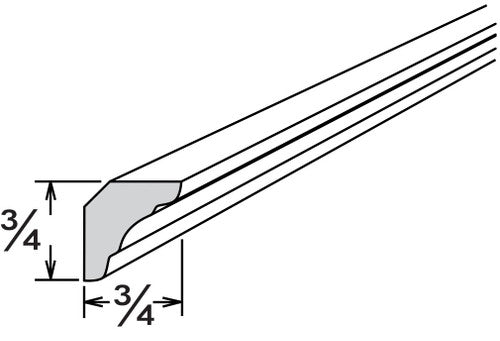 ICM8 - Assembled Sterling Shaker - Decorative Inside Corner Molding