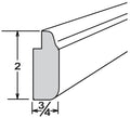 MM8 - Assembled Perla Raised Panel - MIRROR MOLDING 2" X 3/4" X 96" - 2" X 3/4" X 96"