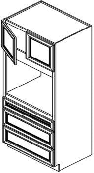 OC31.584 - Assembled Aria Blue Shaker - Oven Pantry Cabinet