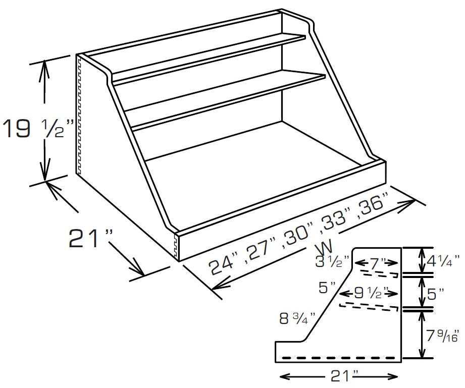 POK27 - RTA Avalon Raised Panel - Pot & Pan Roll-Out Drawer Kit