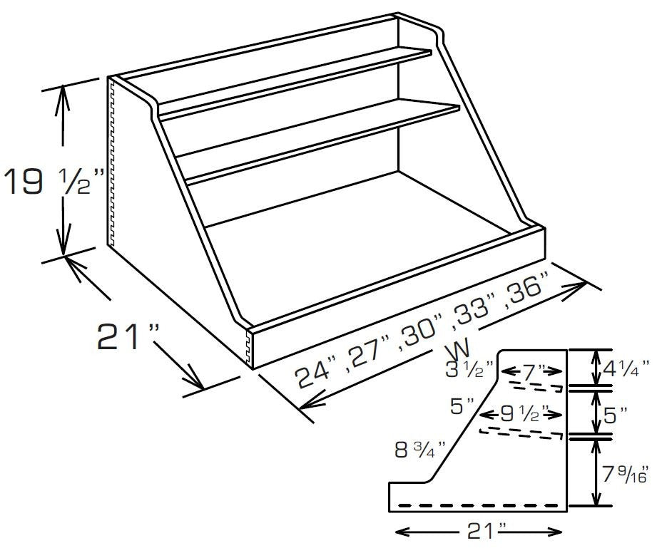 POK30 - Assembled Toffee Shaker - Accessory - POT & PAN ROLL OUT KIT FOR B30 - 26 1/4" X 19" X 21"