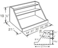 POK33 - Assembled Cream White Shaker - Accessory - POT & PAN ROLL OUT KIT FOR B33 - 29 1/4" X 19" X 21"