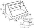 POK36 - RTA Avalon Raised Panel - Pot & Pan Roll-Out Drawer Kit
