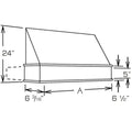 Jarlin Charlton RHE3624 tapered wood hood dimensions