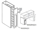 RHS094221 - Assembled Smoky Gray Double Shaker - HEARTH HOOD PIER 9" X 42" X 21" - 9" X 42 X 21"
