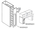 RHS094221 - RTA Avalon Raised Panel - Hearth Hood Cabinet Pull-Out Pier