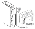 RHS094221 - Assembled Sterling Shaker - Hearth Hood Cabinet Pull-Out Pier