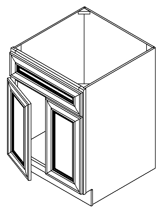 SB27 - RTA Avalon Raised Panel - Sink Base Cabinet