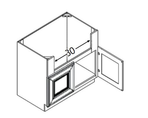 SB36-S - Assembled Sterling Shaker - Sink Base Cabinet