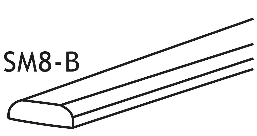 SM8-B - Assembled Cream White Shaker - Scribe Molding